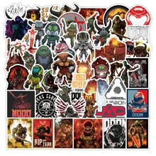 

50PCS Cartoon Console Games Role-playing Doom Eternal Sticker Pack Luggage Stationery Skateboard Phone Waterproof Laptop Sticker