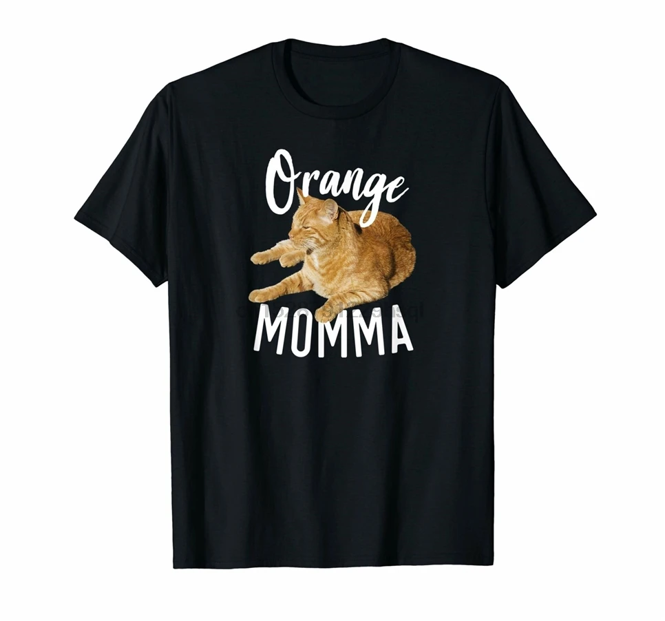 Оранжевая футболка с надписью Momma Tabby Cat Lover забавная бесплатная доставка Забавные