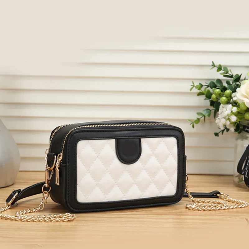 

New wild chain bag Lingge retro messenger bag Autumn and winter fashion Crossbody bag