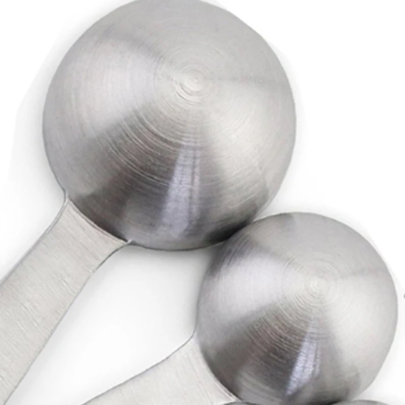 6 Pcs/Set Measuring Spoons Stainless Steel Seasoning Coffee Tea Measuring Spoons with Scale Bakery Tool Kitchen Supplies