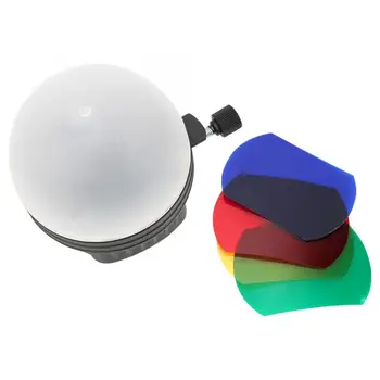 

9.5mm Softbox Color Filter Reflector Diffuser Kits Ball Softbox Diffusers Photo Accessory for Camera Top Flashlights