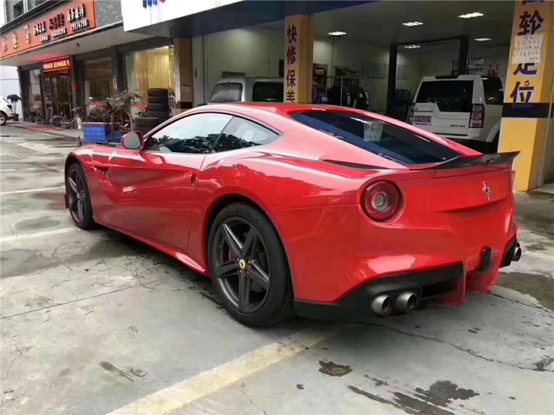 Использовать для Ferrari F12 спойлер 2013 14 15 16 17 лет Глянцевая углеродное волокно заднего крыла Спойлер, аксессуары