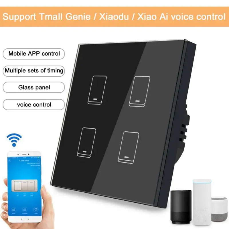 

Graffiti Smart Home Alexa Speaker Voice Control WiFi Remote Control Wall Touch Panel Switch Automation Modules