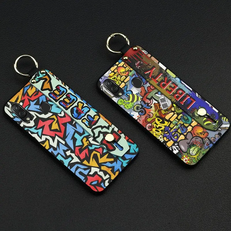 Shockproof Phone Case For ZTE V10 Vita Lanyard Graffiti Series Delicate TPU Silicone Cover Holder | Мобильные телефоны и