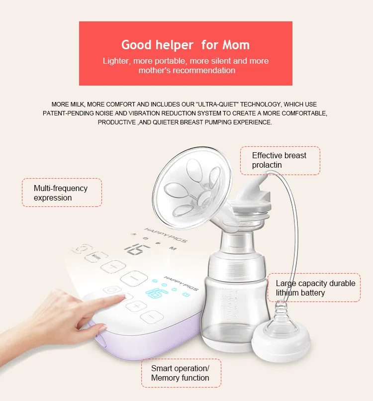 Strength OEM Electric Breast Pump Illicit Model Own Mould Research And Development One-piece