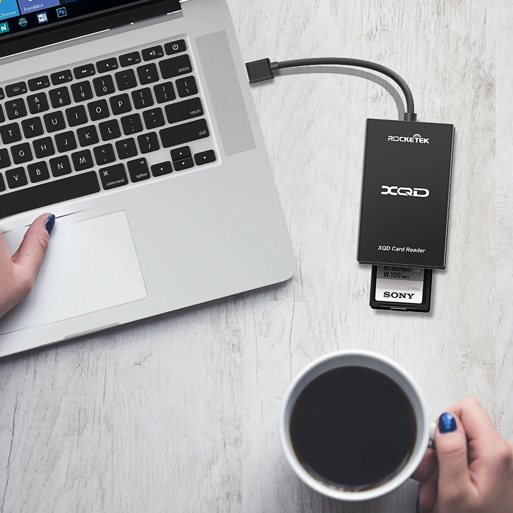 Rocketek USB3.0 кард-ридер для XQD SD работает одновременно чтение карт памяти для sony серии M/G для Win 10/Mac OS компьютера