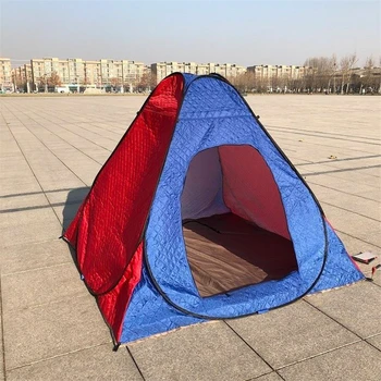 

2-3 Person Pop Up Automatic Winter Ice Fishing Tent Two Layer Thickened Cotton Outdoor Warm Fishing Tent Oxford Bottom Free Ship