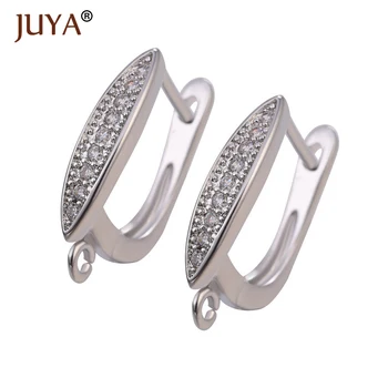 

JUYA DIY Accessories Earring Hooks Fine Zircon for Jewerly Making Findings Handmade Woman Earrings High Quality Copper Metal