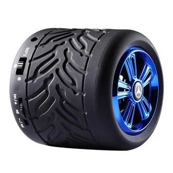 

Tire Shape Bluetooth Subwoofer Wireless Stereo Sound Durable Loudspeaker Box TF Card Support Portable Mini