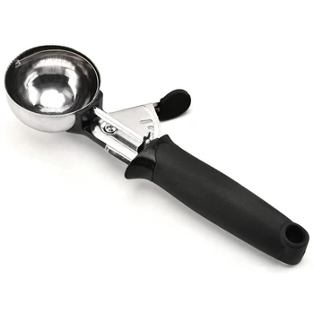 

Stainless Steel Spoon Ice Cream Scoop Watermelon Fruit Digging Ball Spoon Spring Handle Kitchen Accessories
