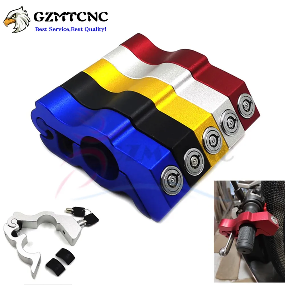 Moto Safety Locks Motorcycle Handlebar Lock Fit Grip Street Security Scooter Atv Dirt Bikes Auto Theft Protection motorcycle lock