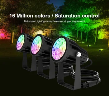 

[Seven Neon]Milight 6W RGB+CCT LED Garden Light+Power Cable Kit support Smart phone App voice control 2.4GHz RF Remote Control