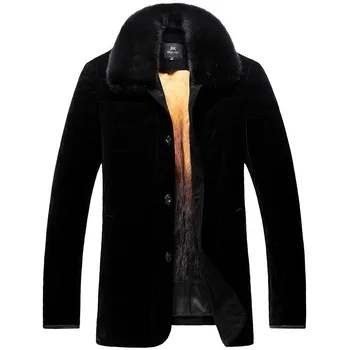 

2020 Real Fur Coat Men Natural Mink Fur Coat Winter Jacket Men Clothes Mens Real Shearling Warm Outwear Veste Homme 2607 YY668