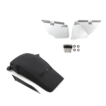 

1 Set Rear Tire Mudguard Fender for Bmw R1200Gs & 1 Pcs Rear Seat Foot Pedal Mudguard Recess Cover