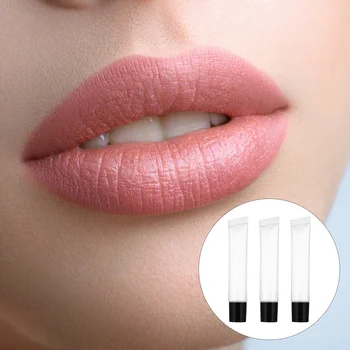 

50 pcs Squeeze Tube with Cap Transparent Empty Refillable 15ml Lip Gloss DIY Container Lip Balm Container Tubes