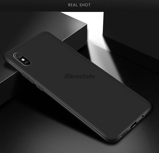 Funda para Xiaomi Redmi 9A, cubierta negra mate de silicona TPU, carcasa trasera suave para Xiaomi Redmi 9A 9 A A9 Redmi9A, funda de 6,53"