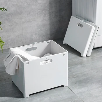 

Punch-Free Folding Storage Basket Hamper Clothes Storage Basket Bathroom Accessories TB Sale