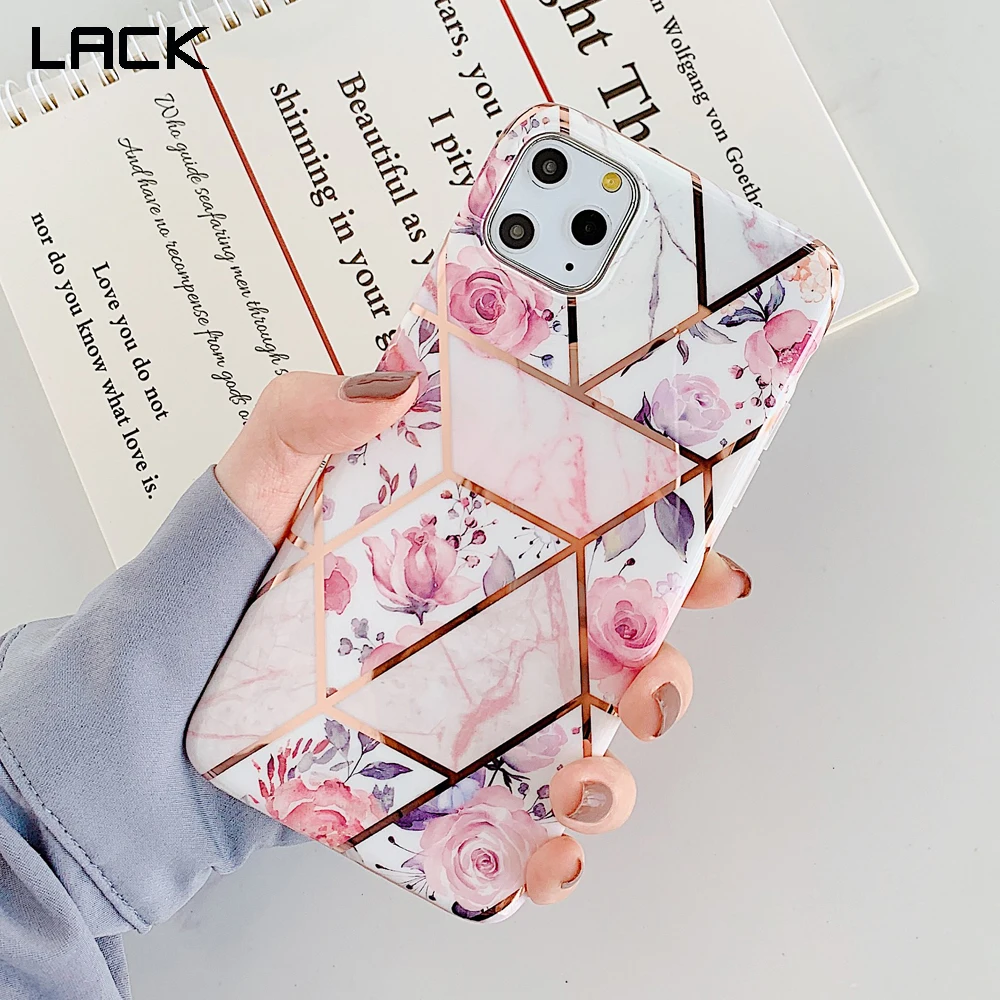 Модные чехлы LACK с геометрическим рисунком и цветами для телефона iphone 11 12pro Max X XS 7 8