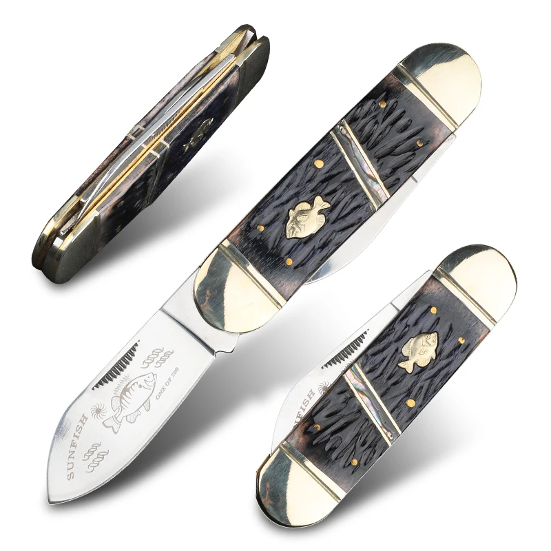Multi-blade pocket knife 1.4116 German steel folding Manual EDC tool Wilderness survival Outdoor self-defense tools | Инструменты