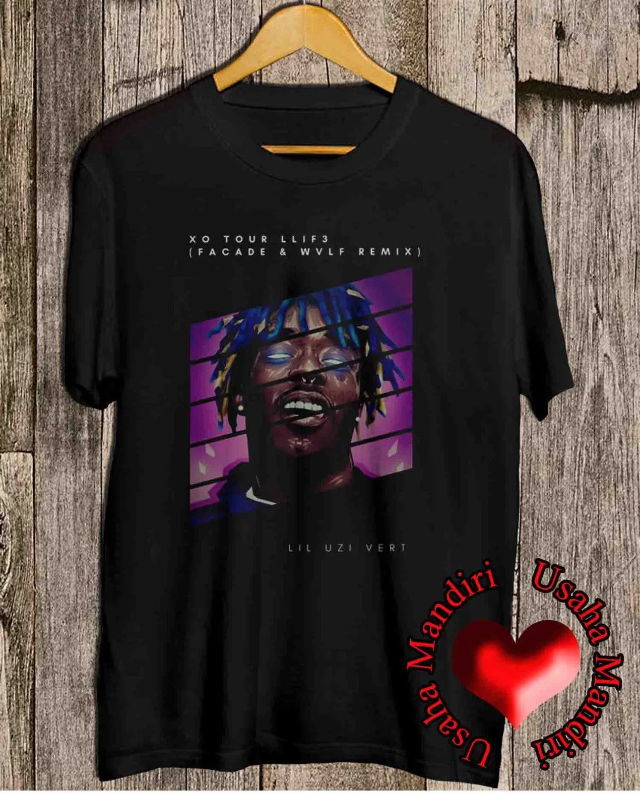 XO TOUR Llif3 Lil Uzi Vert T-Shirt Black S-XXL Cotton lil yachty |