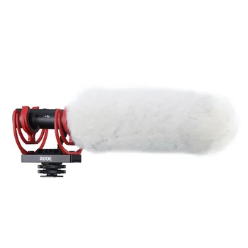 

A2 White Silk Blend Microphone Windshield Low Self Noise Furry Cover for Rode NTG Professional Mic Cameras Windshield Furry