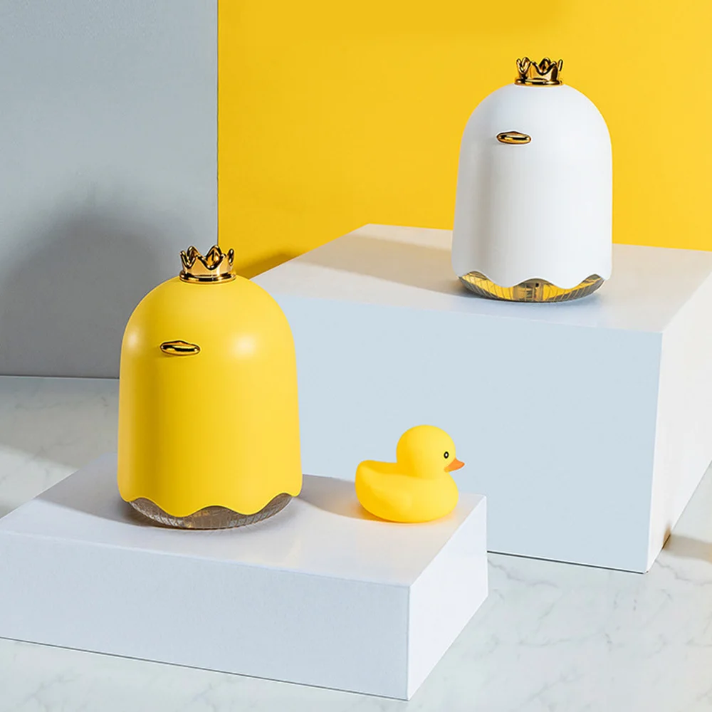 

250ml White Crown Duck USB Air Humidifier Diffuser Portable Mini Fan Night Light