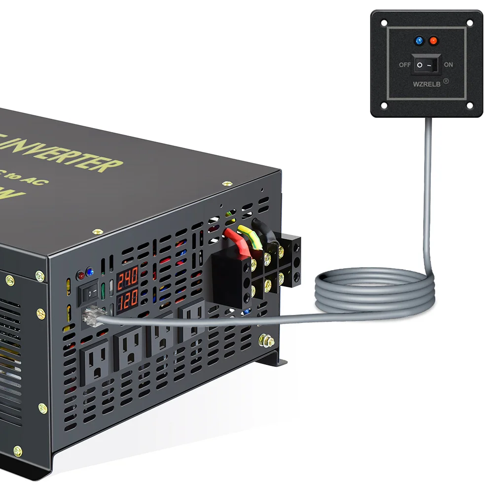 Fora da Viga Inversor de Energia dc para ac 240v com Fio Onda Senoidal Pura Solar Gerador 12v - 24v 48v 110v 120v 220v Controlador 8000w 1 Inversores e Conversores