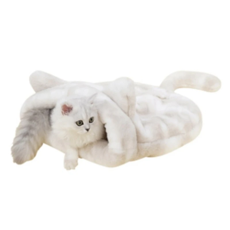 Щенок, домашнее животное, кот собака мягкое теплое гнездо питомник кровать пещера дом спальный мешок коврик палатка Домашние животные зимние теплые уютные кровати супер мягкие