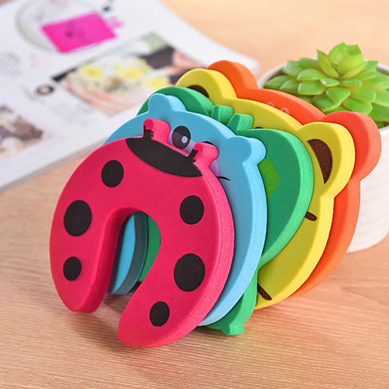 Silicone Door Stopper Door Stopper Bumpers Door Stopper Door Finger Pinch Guards 5pcs/Set Door Stopper Doorknob Wall Protection Children Shockproof Crash Pad Finger Protecter