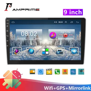 

AMPrime 2 din Car Stereo Radio Android 9" Car Multimedia Player Bluetooth WIFI GPS Audio Mirrorlink MP5 Player With Rear Camera