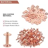 50 Sets of Copper Rivets and Burrs,Leather Belt Wallets, Leather Copper Rivets, Leather DIY Craft Supplies (9/16 Inches) 4