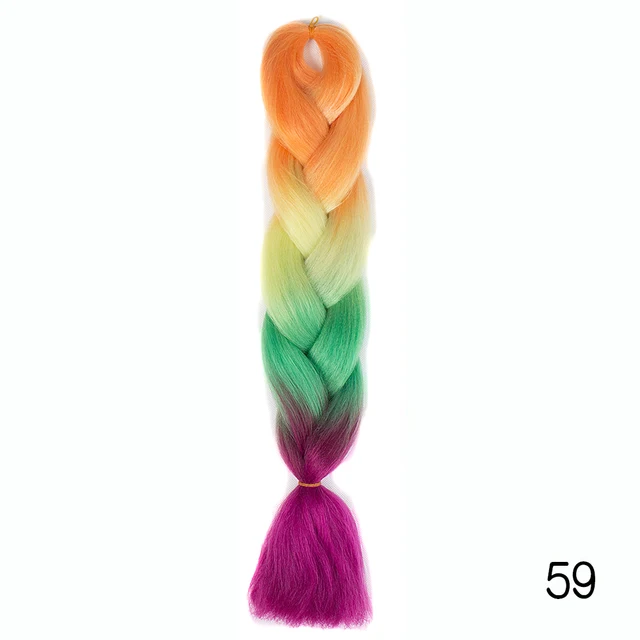YXHAIR 100g 48 Inch Synthetic Jumbo Box Braids Expression Crochet Hair Extension for Women Pre Stretched Yaki Ombre D3