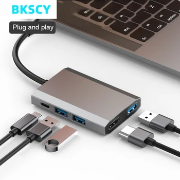 

BKSCY USB C HUB To Usb 3.0 HUB HDMI Thunderbolt 3 Adapter for MacBook Samsung Galaxy S9 Huawei P20 Mate 20 Pro Type C USB HUB