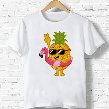 

Pineapple Flamingo Print New T Shirt Boys/Girls T-Shirt Kids Tshirt Casual Short Sleeve Tops Clothing