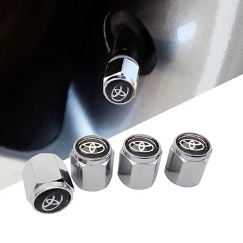 

For Toyota Corolla Yaris Camry Reiz Camry CHR Avensis RAV4 Prado Auris Car Tire Valve Caps Wheels Decoration Auto Accessories