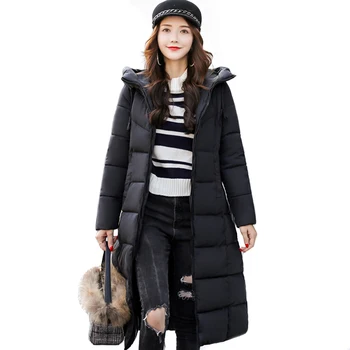 

Winter Hooded Warm Down Coat Women Casual design Long Down Jackets Ladies 2020 new Thicken Cotton Parka Outerwear Korean coat