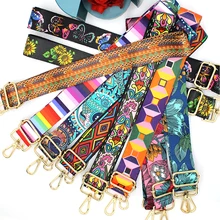 Нейлоновая/Хлопковая сумка на ремне женские цветные ремешки для сумки через плечо Аксессуары Регулируемый вышитый пояс