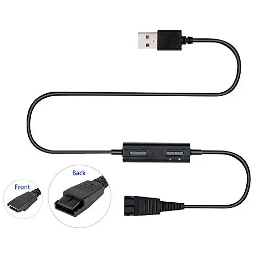 VoiceJoy телефонная гарнитура USB разъем QD шнур адаптер для GN гарнитуры с регулируемой