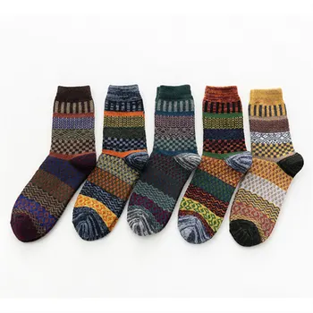 

Warm autumn and winter 5 pairs of socks Harajuku printed socks male funny socks funny happy socks men Christmas gifts