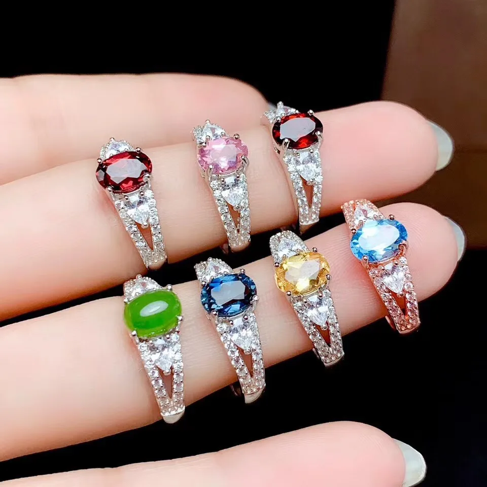Jewelry Rings Silver Rings Silver Ring multicolored extravagant style 
