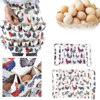 

Egg Collecting Harvest Apron With Pocket Farmhouse Work Aprons Carry Duck Goose Egg Collecting Kitchen Apron For Chicken Farmer