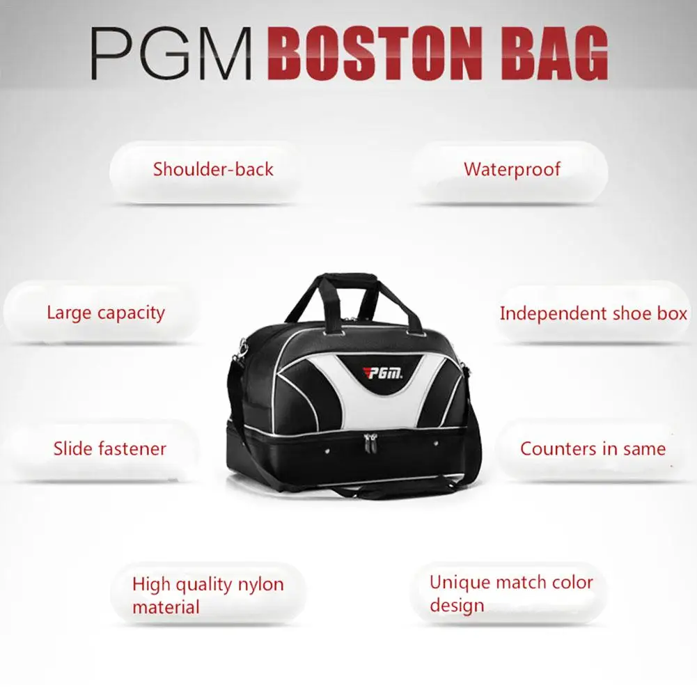 Golf Duffel Bag Large Waterproof Training Duffel Bag Double Layers For Men Golf Aviation Clothes Bag