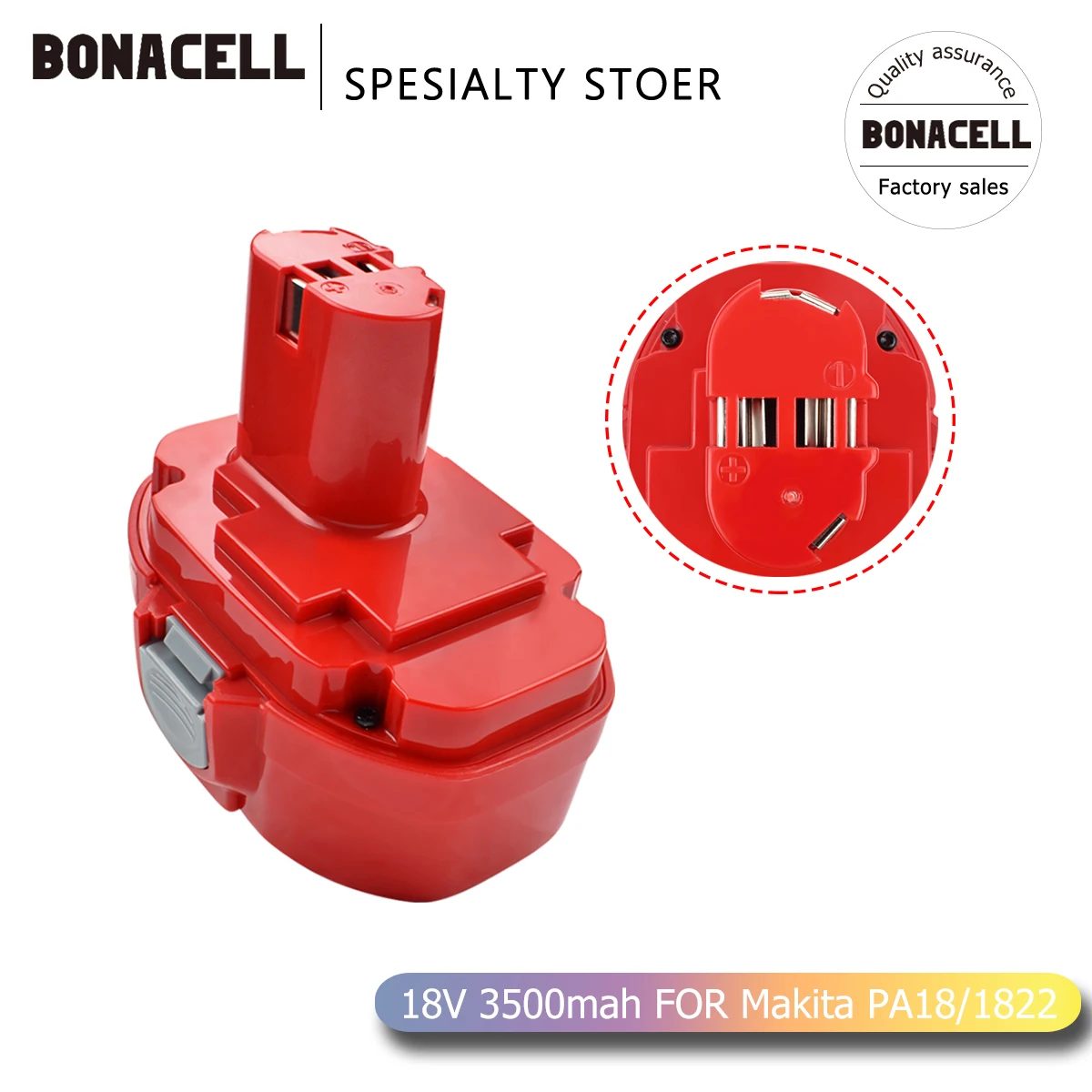 Никель-металлогидридный аккумулятор Bonacell 18 в 3500 А ч 1822 мА · для