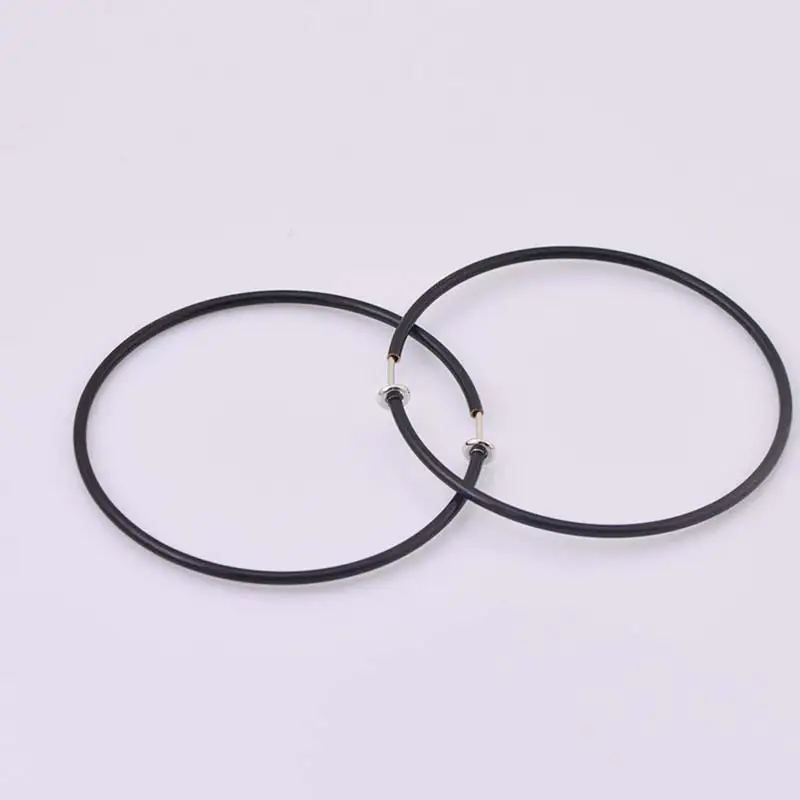 Black 40mm Hot 2pcs Women Non-Pierced Spring Ear Clips Hoop Clip-On Fake Earrings Rings Goth Punk Ear Circle Clip - Окраска металла: Black 40mm