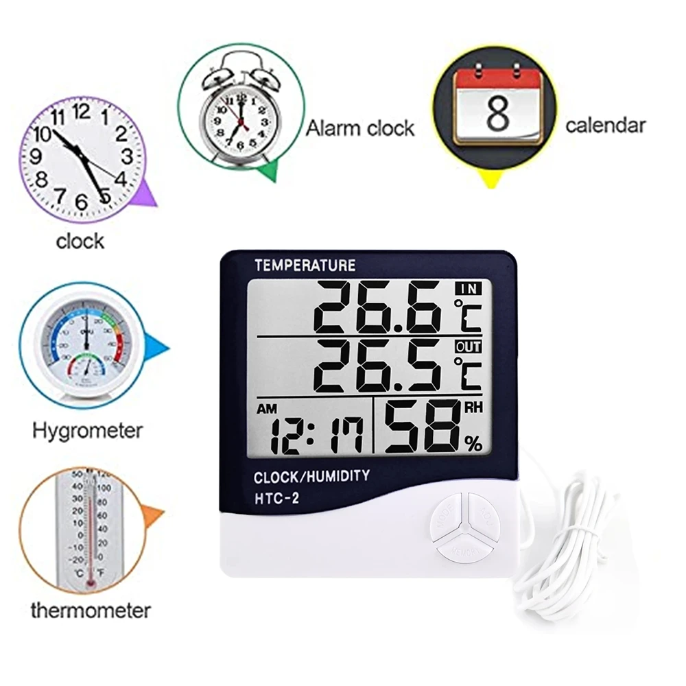 NEW LCD Electronic Digital Temperature Humidity Meter Thermometer ...