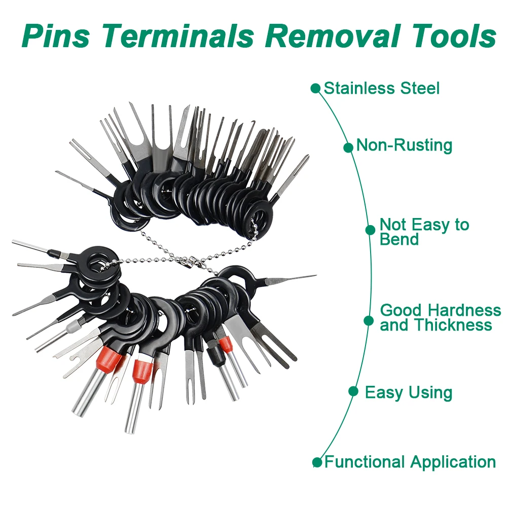 Автомобильный терминал для удаления 38 шт./компл. электропроводка обжимной соединитель штырь экстрактор комплект автомобилей терминал ремонт ручные инструменты