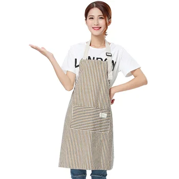

New Hot Fashion Lady Women Men Adjustable Cotton Linen High-grade Kitchen Apron For Cooking Baking Restaurant Pinafore