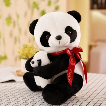 

30cm Father Panda Plush Toy 2020 New Style Kids Soft Small Stuffed Animal Plush Doll Cartoon Bear Toys