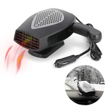 

12V Auto Car Heater Portable Car Heater Heating Fan With Swing-out Handle Cooling Fan 3-Outlet Defrosts Defogger