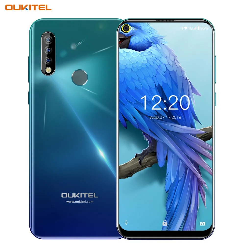 Смартфон OUKITEL C17 Pro 4 Гб+ 64 Гб, 6,35 дюймов, тройная камера, андроид 9.0, 8 ядер, 3900 мАч, двойной 4 Гб LTE телефон, распознавание лица, отпечаток пальца, мобильный телефон